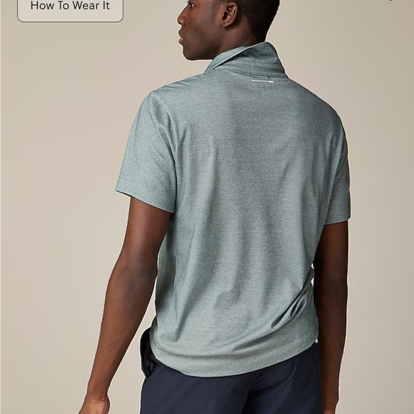 J crew old forest Performance polo shirt with COOLMAX® technology - Picture 2 of 5